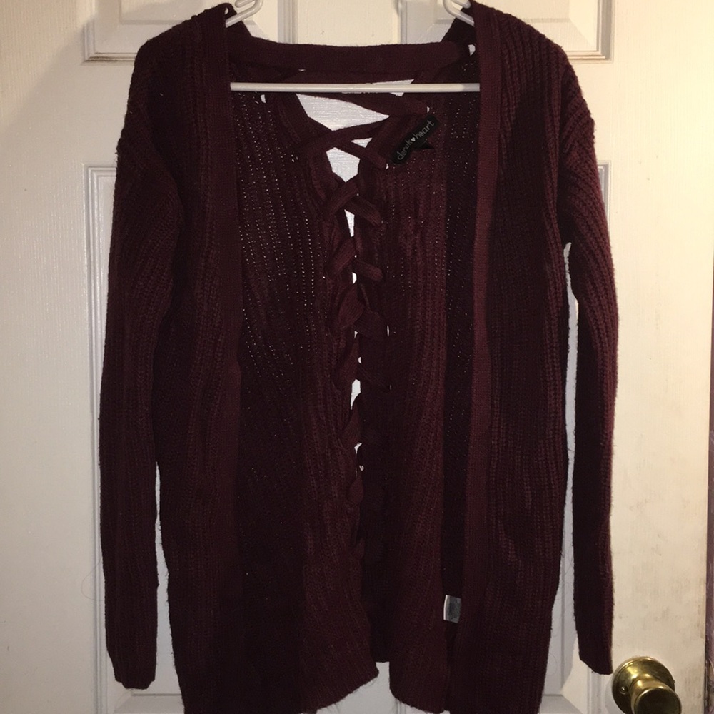 Burgundy cardigan